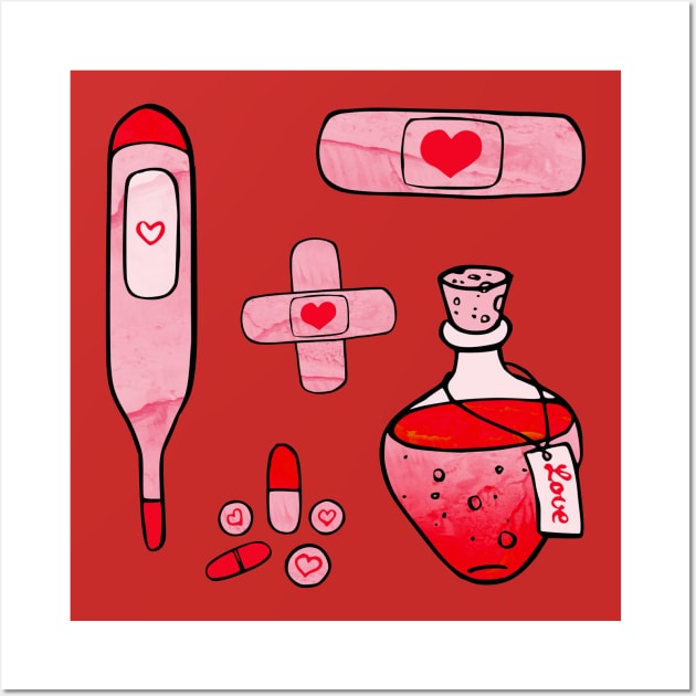 First Aid Kit Red Wall Art by Olooriel